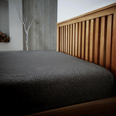 Teddy Fleece Cosy Fitted Bed Sheet Charcoal