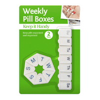 7 Day Weekly Pill Box 2 Pack
