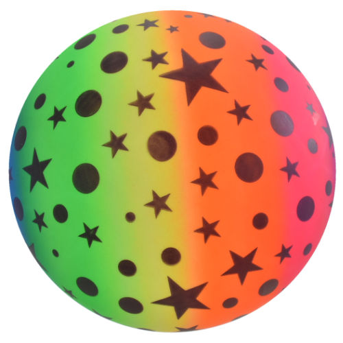 9 Inch Rainbow Stars And Moons Ball