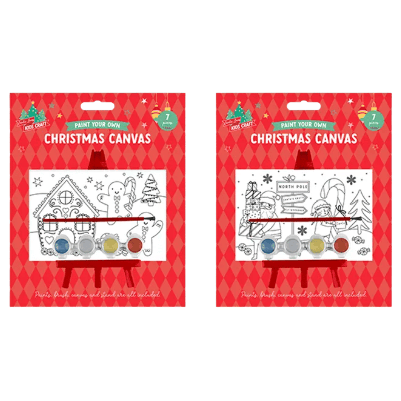 Christmas Paint Your Own Canvas With Stand