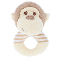 14cm Keeleco Baby Marcel Monkey Ring Rattle