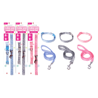 Small Dog And Puppy Lead And Collar Set