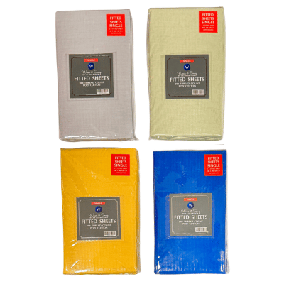 200 Thread Count Fitted Sheets Single