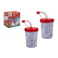 Elves Behavin' Badly Colour Your Own Cup With Straw