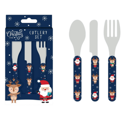 Christmas Santa & Friends Cutlery Set