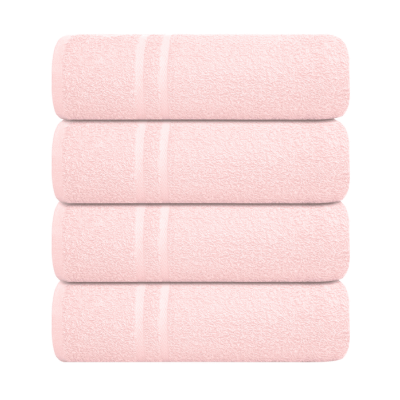 Luxury Soft Cotton Chevron Bath Sheet Blush Pink