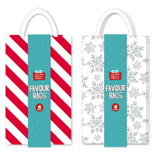 Favour Bags Christmas Party Pack Of 4