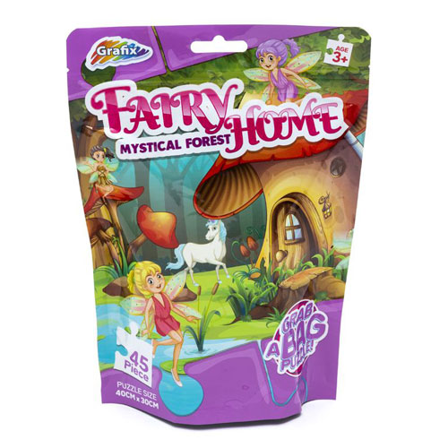 45 Piece Fairy Home Puzzle In Foil Bag