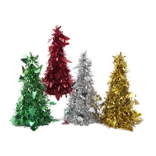 Large Cone Shaped Tinsel Tree