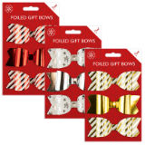 Foiled Christmas Gift Bows 3 Pack