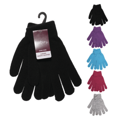 Ladies Thermal Magic Gloves Assorted Colours