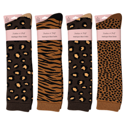 Ladies Super Soft Welly Socks - Animal Prints