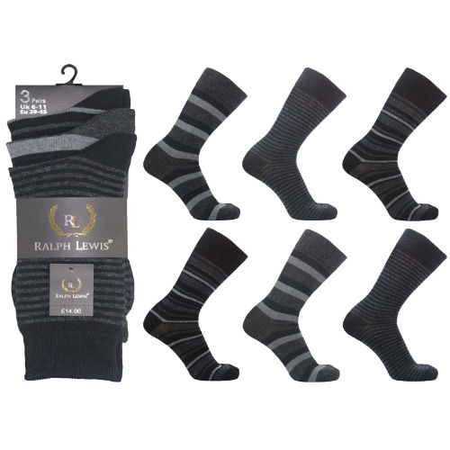 Ralph Lewis Mens Stripe Socks