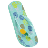 Girls Pineapple Print Flip Flop Green