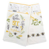 Pack Of 3 Queen Bee Design Tea Towels