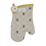 Bumble Bees Gauntlet Organic Cotton Single Oven Glove