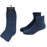 Mens 2 Pack Slipper Socks With Grippers