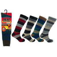 Heat Machine Thermal Socks Striped Long 2.3 Tog