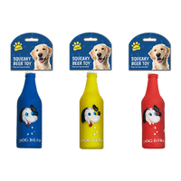 Novelty Squeaky Dog Toy Beer Bottle