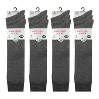 4-6 Cotton Rich Knee High Socks Grey