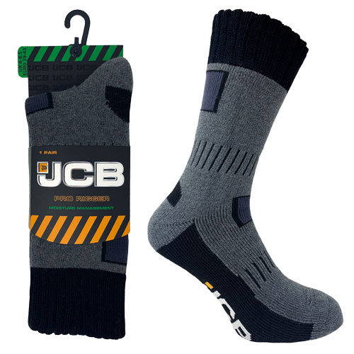 JCB 1 Pair Mens Rigger Boot Sock 9-12
