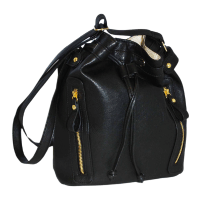 Ladies Zip Design Pull Close Pouch Bag