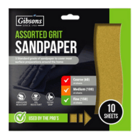 Assorted Grit Sandpaper 10 Pack