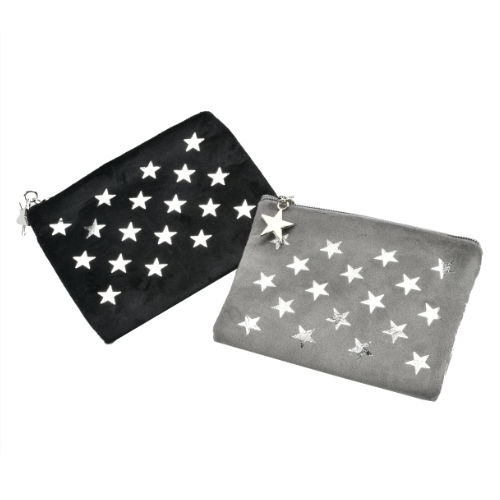 Soft Touch Coin Purse With Zip Detail Multi Stars