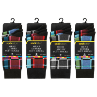 Mens 3 Pack Suit Socks Blocks Design