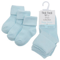 Turn Over Top Baby Ankle Socks Blue