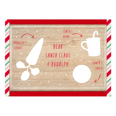 Wooden 'Snacks For Santa' Board 20cm x 30cm