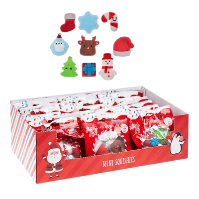 3 Pack Christmas Mini Squishies