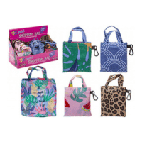 Patterned Folded Shopping Bags