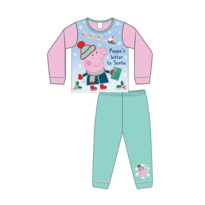 Official Younger Girls Peppa Pig Christmas Pyjamas