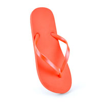 Ladies Plain Flip Flops Orange