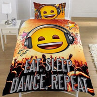 Official Emoji Eat Sleep Dance Repeat Duvet Set