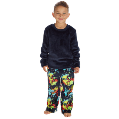 Boys Flannel Fleece Lounge Set Gamer - 3-8 Years