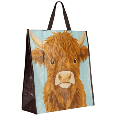 The Homestore Highland Cow Novelty Design Shopping Bag