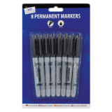 8 Black Permanent Markers