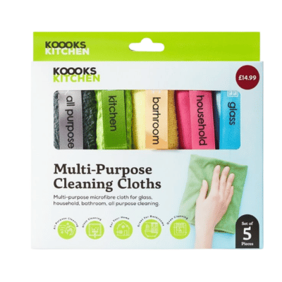 5 Pack Royal Microfibre Multi Purpose Cleaning Cloths 30cm x 30cm