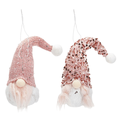 Hanging Pink Festive Gonk Decoration 11"