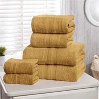 6 Piece Hotel Quality Towel Bale Ochre