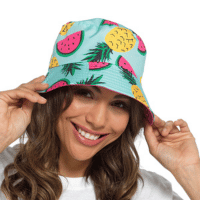 Ladies Fruit Printed Reversible Bucket Hat