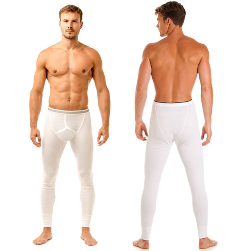 Haigman 2 pack Long Trouser Thermal Pants White