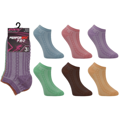 Ladies Performax Pro Trainer Socks Arch Support Knit - Carton Price