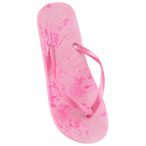 Ladies Tie Dye Print Flip Flops Pink Wholesale Character Products