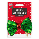 Christmas Pooch Sequin Bow Tie