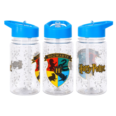 Official Harry Potter 450ml Bottle With Pop Up Straw