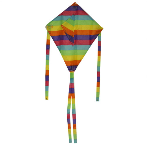 Rainbow Stripe Nylon Kite With String