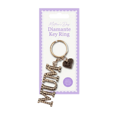 Mum Diamante Keyring